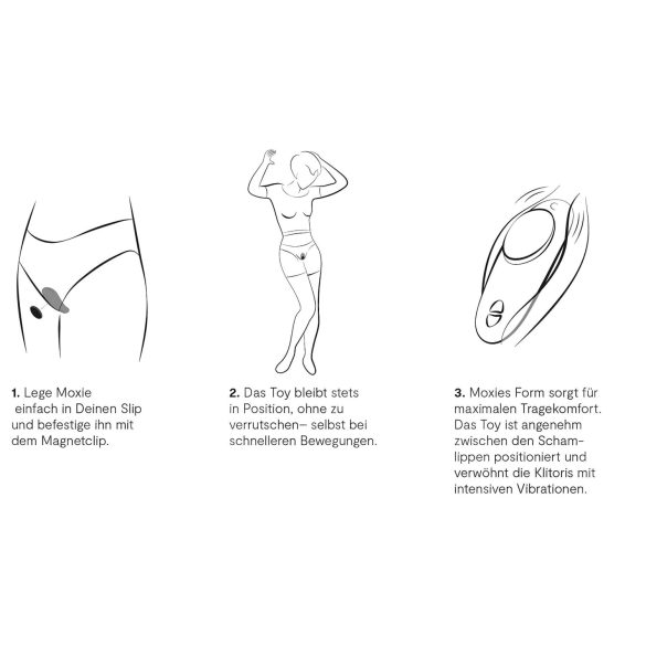 We-Vibe Moxie+ - pametni vibrator za klitoris na daljinsko upravljanje - črn