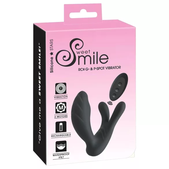 Smile - vibrator za G-točko in prostato - črna