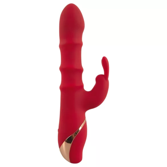 You2Toys Rabbit - vibrator z gibljivim obročkom - rdeč