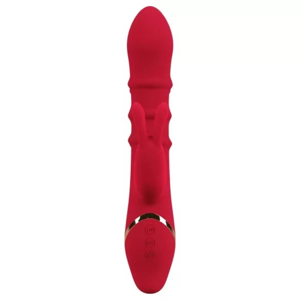 You2Toys Rabbit - vibrator z gibljivim obročkom - rdeč