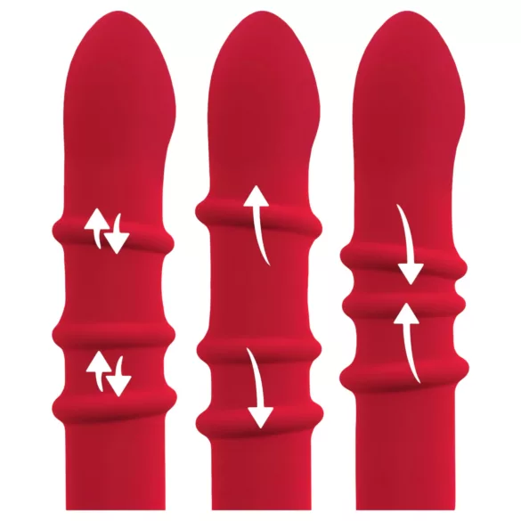 You2Toys Rabbit - vibrator z gibljivim obročkom - rdeč