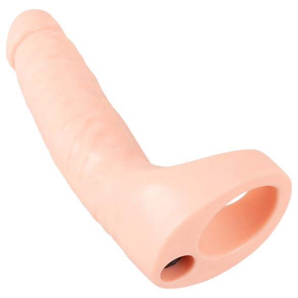 Realistixxx - strap-on analni vibrator - dvojni dildo - črna