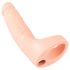 Realistixxx - strap-on analni vibrator - dvojni dildo - črna
