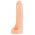 Realistixxx - strap-on analni vibrator - dvojni dildo - črna