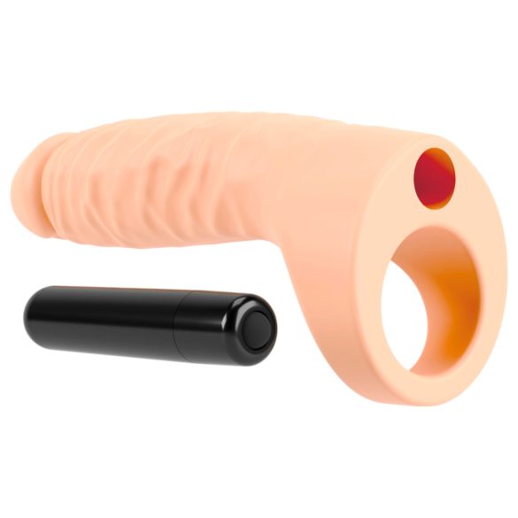 Realistixxx - strap-on analni vibrator - dvojni dildo - črna