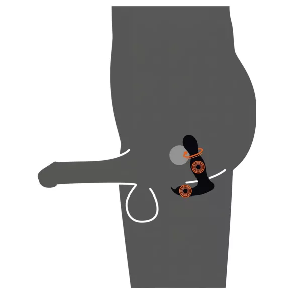 Rebel - vibracijski masažer prostate s daljincem 2v1 - črna