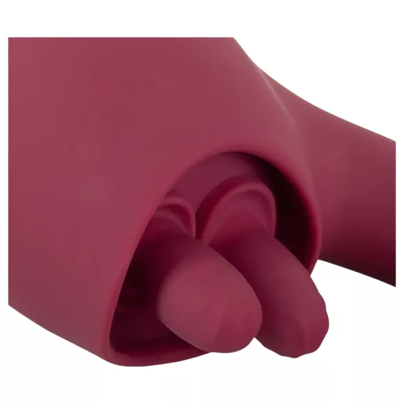 Javida - vibrator s stimulacijo jezika 2v1 - rdeč