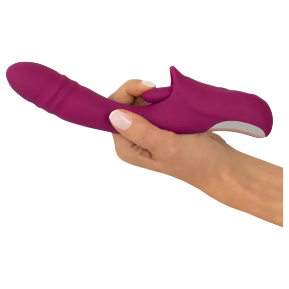 Javida - vibrirajoči in lizajoči vibrator z jezikom - vijoličen