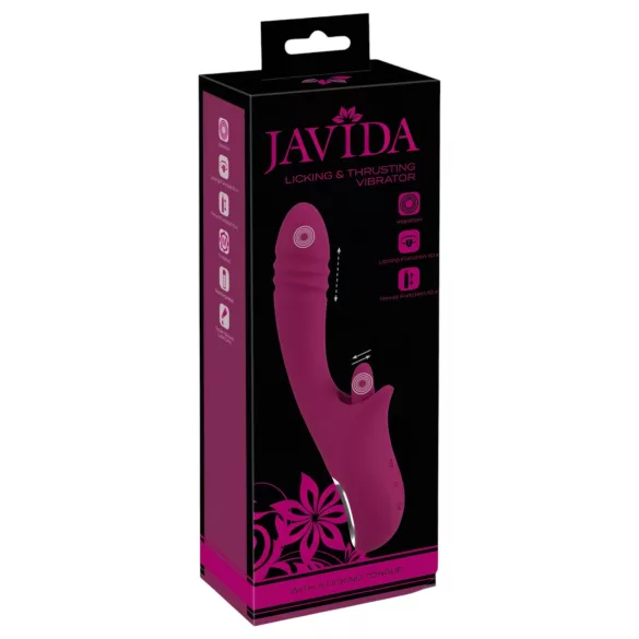 Javida - vibrirajoči in lizajoči vibrator z jezikom - vijoličen