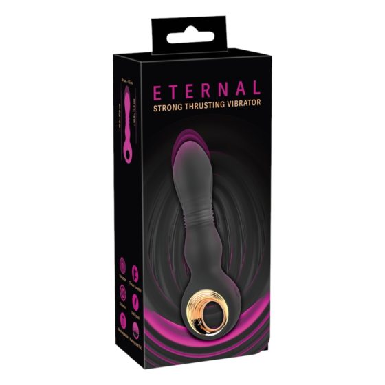Eternal - vibrator z močnim potiskom (črn)