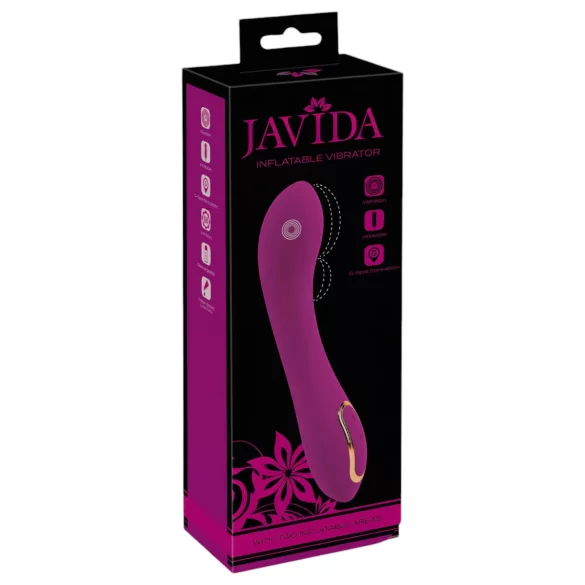 Javida - vibracijski dildo s črpalko - 2 točki stimulacije - vijoličen