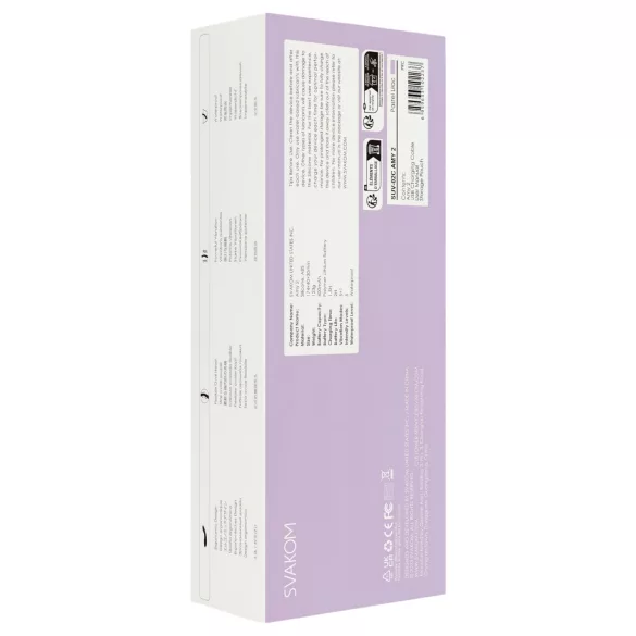 Svakom Amy 2 - vibrátor za G-točko - polnilni, vodoodporen, vijoličen