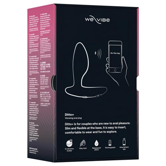 We-Vibe Ditto+ - analni vibrator na daljinsko upravljanje - črn - polnljiv