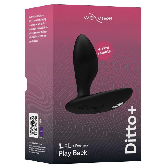 We-Vibe Ditto+ - analni vibrator na daljinsko upravljanje - črn - polnljiv