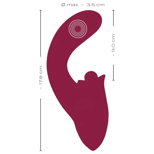 Javida - vibrator za ženske s 3 funkcijami - jezik - rdeč