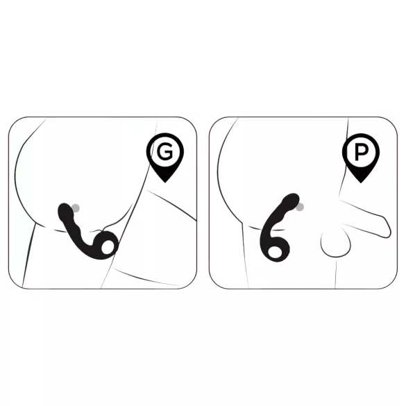 Black Velvets - vibrator za G-točko in prostato - črna