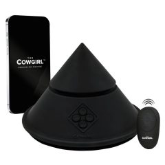   The Cowgirl Cone - pametni stroj za seks z različnimi prelivi (črn)