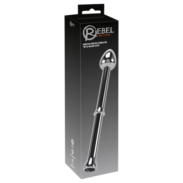 Rebel - kovinski vibrator za prostato (srebrn)