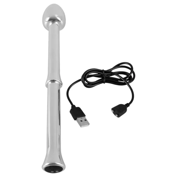 Rebel - kovinski vibrator za prostato (srebrn)