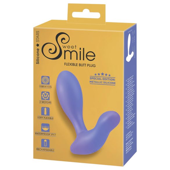 Smile - vibracijski analni čep (moder)