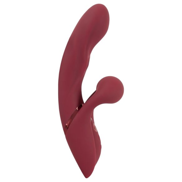 Javida 2 Function Rabbit - akumulatorski vibrator z dražljajem (rdeč)