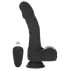 Naked Addiction - realistični vibrator z vrtenjem in sunki - črn