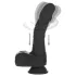 Naked Addiction - realistični vibrator z vrtenjem in sunki - črn