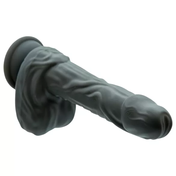 Naked Addiction - realistični vibrator z vrtenjem in sunki - črn