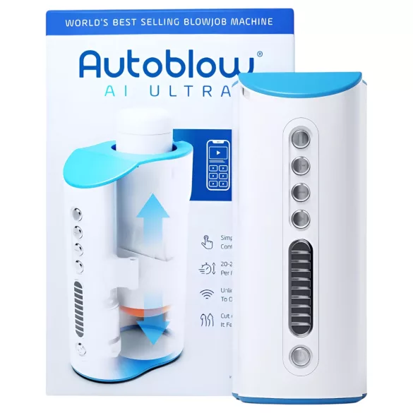Autoblow A.I. Ultra - moški masturbator usta - električni - bel
