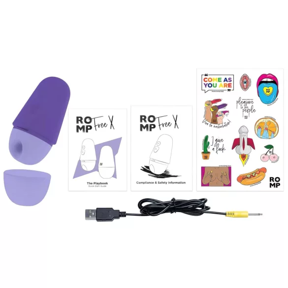 ROMP Free X - vibracijski stimulator klitorisa na zračni pogon - vijoličen