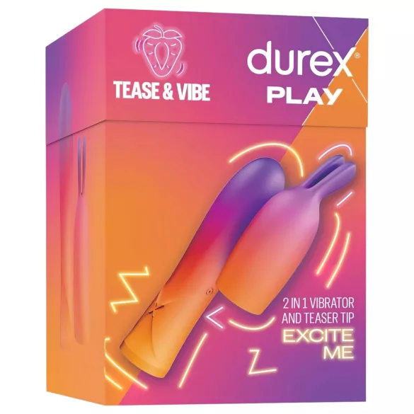 Durex Tease & Vibe - vibrator s stimulacijo klitorisa zajček - roza