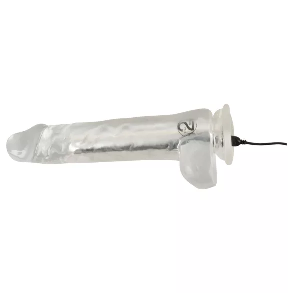Crystal - vibrator s prisesno podlogo (prozoren)