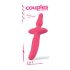Couples Choice - vibrator in analni čep 2v1 - roza