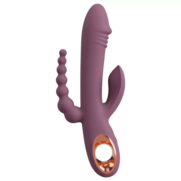 You2Toys - vibrator za ženske z vibracijami, trojni krak - vijoličen