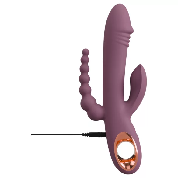 You2Toys - vibrator za ženske z vibracijami, trojni krak - vijoličen