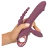 You2Toys - vibrator za ženske z vibracijami, trojni krak - vijoličen