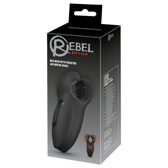 Rebel - premikajoči, vibracijski glavkovibrator (črna)