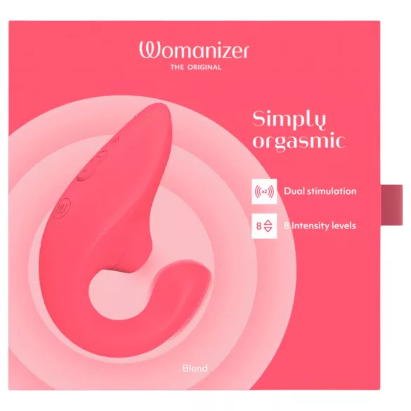 Womanizer Blend - vibrator za G-točko in klitoralni stimulator (koralni)