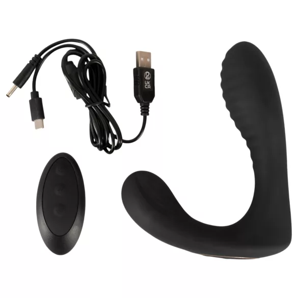 Intense - daljinsko vodljiv vibrator za prostato (črn)