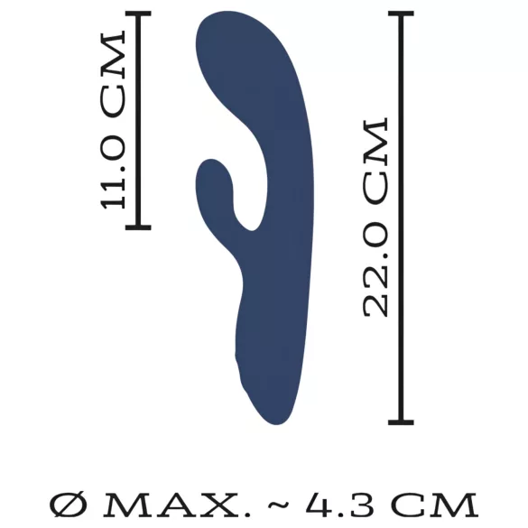 You2Toys Intense - z G-točkovim vibratorjem s stimulatorjem klitorisa (črna)