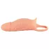Realistixxx - vibracijski penis obroč in podaljšek - naravna barva