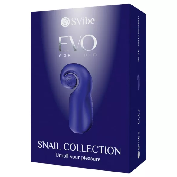 SVibe EVO - masturbator za moške - vodoodporen, akumulatorski - moder