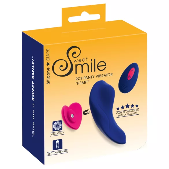 Smile RC Panty - vibrator za hlačke z daljinskim upravljanjem - modra