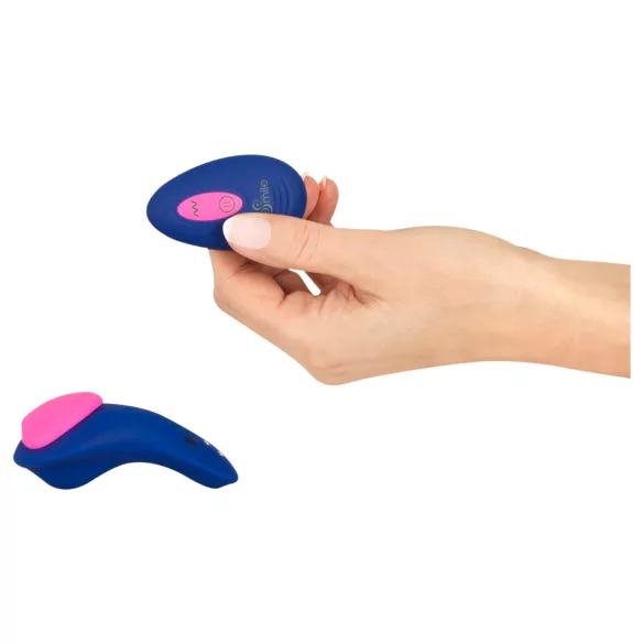 Smile RC Panty - vibrator za hlačke z daljinskim upravljanjem - modra