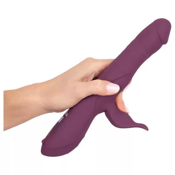 Javida - vibrator z gibanjem, rotirajočimi kroglicami, 3v1 - vijoličen
