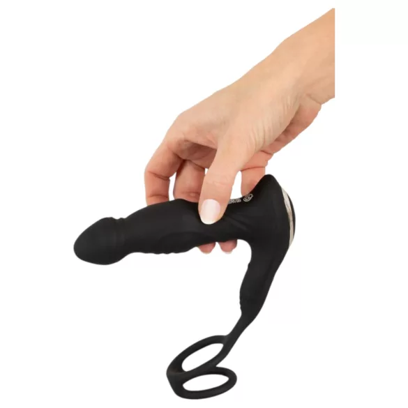 Rebel - vibrator za prostato z iztiskanjem - črn