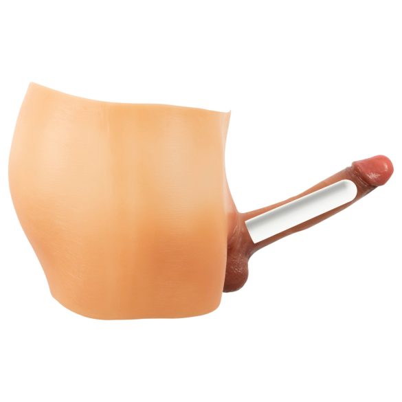 You2Toys Ultra Realistic - vibracijske spodnje hlače s penisom (naravna barva)