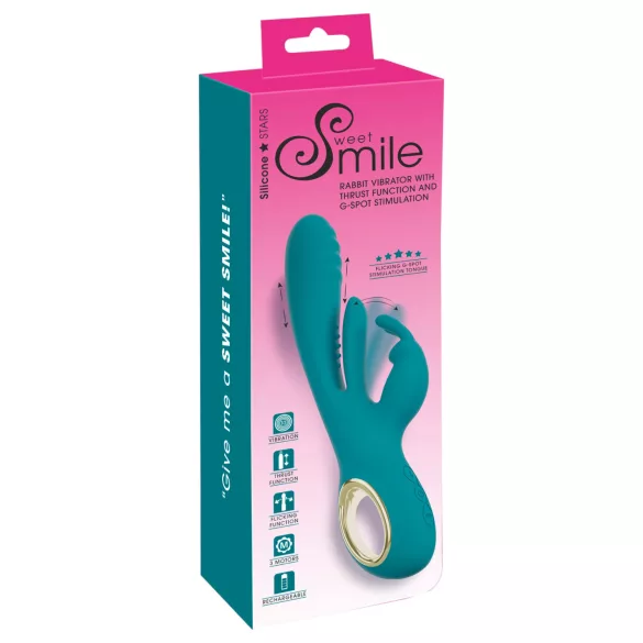 Smile - vibrator za G-točko in klitoris - potiskanje - zelena