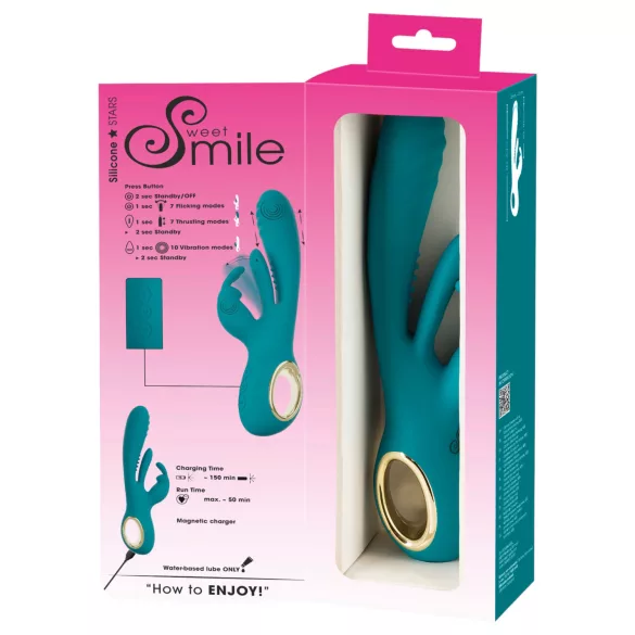 Smile - vibrator za G-točko in klitoris - potiskanje - zelena