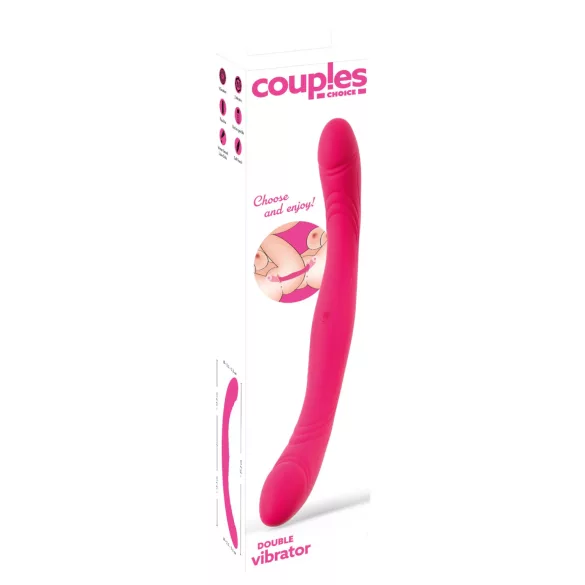 Couples Choice - vibrator za pare - dvojni konec - roza